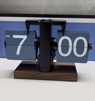 Horloge de table numérique rétro à affichage de l'heure, horloge à retournement automatique, vente en gros, horloges de calendrier modernes, retournement automatique des pages