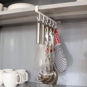 <span class=keywords><strong>Colgador</strong></span> de metal para taza de café, organizador de almacenamiento, soporte para <span class=keywords><strong>tazas</strong></span>, debajo del armario, 6 ganchos - Product Image 4