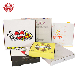 กล่องพิซซ่าพิมพ์โลโก้สีสันสดใส กล่องกระดาษลูกฟูกสำหรับบรรจุภัณฑ์อาหาร กล่องไปรษณีย์ กล่องขนส่งสินค้า - Product Image 3