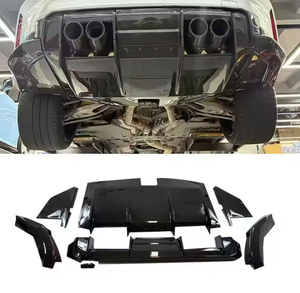 Pour <span class=keywords><strong>BMW</strong></span> G80 G81 M3 G82 G83 M4 Competition CS 2020-2026, diffuseur de pare-chocs arrière inférieur en carbone style RSC, séparateurs latéraux, couvercle - Product Image 1