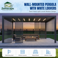 Pergola motorisée en aluminium sur mesure, gazebo extérieur imperméable, bioclimatique, à lames orientables, rétractable, pour jardin, carport, garage