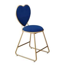 Nordic Creative Heart-Shaped <b>Chair</b> Ironwork Dining <b>Chair</b> Gold <b>Dressing</b> Table <b>Chair</b> Simple Velvet <b>Chair</b> - Product Image 3