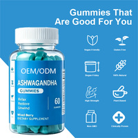 Gummies d'Ashwagandha OEM Véganes Sans OGM Saveur Baies Mixtes – Complément Herbal pour Soulager le Stress, la Relaxation, l'Énergie et le Bien-être Immunitaire pour Adultes