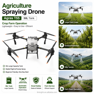 Dron Agrícola Agras T50 con Tanque de 50L, RTK UAV para Pulverización en Cultivos, Huertos, Campos, Protección de Plantas, Paquete para Contratistas - Product Image 1