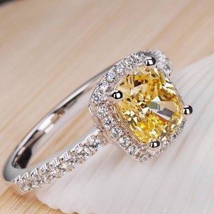 Anillo <span class=keywords><strong>de</strong></span> plata citrina cuadrada <span class=keywords><strong>de</strong></span> venta caliente <span class=keywords><strong>de</strong></span> fábrica 925 para mujer - Product Image 2
