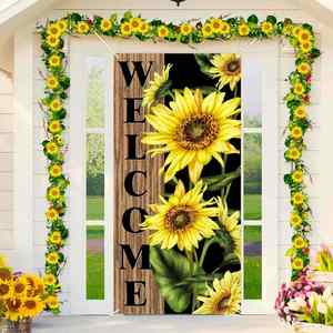 Bannière de porte personnalisable 2025 pour décoration extérieure, thème fête, porche, drapeau de haute qualité pour usage intérieur - Product Image 1