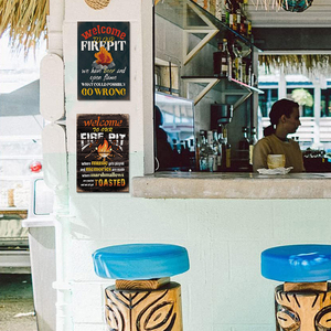 Juego de Letreros Metálicos Vintage para Fogatas, Decoración Retro para Pared de Patio, Cabaña, Hogar, Jardín - Product Image 4