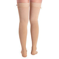 Chaussettes de compression unisexe respirantes sur mesure, hauteur cuisse, 20-30 mmHg, avec fermeture éclair et silicone, pour le traitement des varices et le sport (vente en gros)