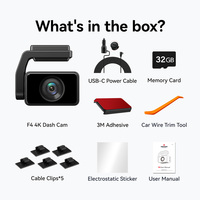 Système de suivi Redtiger Dealer F4 4K Mini, boîte noire de voiture, enregistreur vidéo double objectif, écran tactile, vision nocturne, capteur de stationnement 24h/24