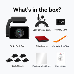กล้องติดรถยนต์ Redtiger Dealer F4 4K Mini Tracking System กล้องบันทึกหน้ารถหน้าจอสัมผัส 4K พร้อม WIFI GPS สำหรับกลางคืน - Product Image 2