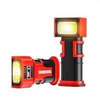 Leistungsstarke Taschenlampe für den Außenbereich, Dual-LED, Ultrahell 500 Lumen, Wasserdicht, Wiederaufladbar, mit Magnethaken für Werkstatt