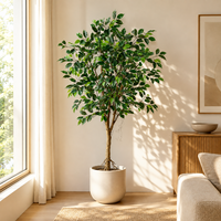 Ficus artificiel hyper-réaliste 160 cm, résistant aux UV, ignifuge, emballage KD, designs personnalisés, directement de l'usine, OEM ODM