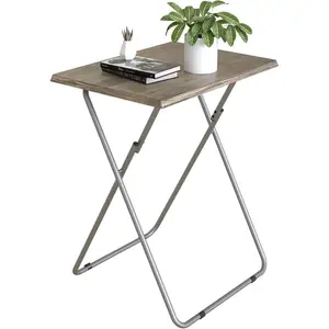 Wholesale Adjustable Metal Legs MDF Sofa Foldable Snack Table Folding TV Tray Table