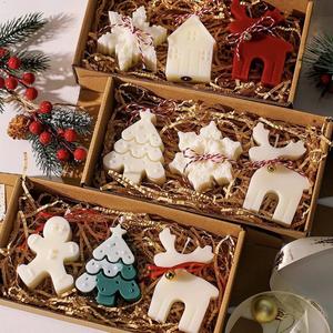 Christmas Scented <b>Candle</b> <b>Gift</b> <b>Set</b> Natural Soy Wax 3 Pcs Reindeer Christmas Tree Santa Claus Shape <b>Candle</b> <b>Set</b> Home Decoration - Product Image 4