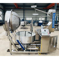 Marmite de cuisson planétaire entièrement automatique à chauffage au gaz, en SUS304, avec bascule hydraulique, pour sauces, confitures et garnitures de gâteaux de lune