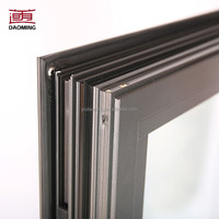 Puertas Corredizas Francesas de Aleación de Aluminio con Doble Acristalamiento y Malla de Acero Inoxidable para Casa o Villa