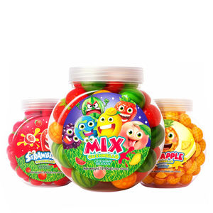 Bocaux cylindriques en HDPE et PCTG pour bonbons gélifiés aux fruits, capacité 500 ml, avec couvercle en aluminium - Product Image 4