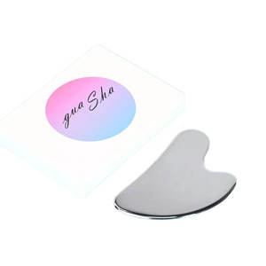 Free Logo Custom <strong>Stainless</strong> <strong>Steel</strong> Gua Sha Facial Massager Body <strong>Face</strong> <strong>Massage</strong> Therapy Tool for Pain Relief Scrapping - Product Image 1