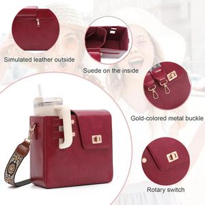 Purse Cup Holder Tumbler Purse Outdoor Crossbody Water Bottle Bag with Strap for Women with Water Bottle Pocket - Product Image 2