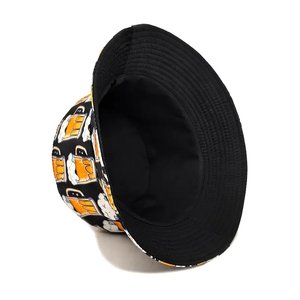 Nouveau Style extérieur soleil été Double côtés Panama casquette <span class=keywords><strong>pour</strong></span> hommes femmes pêcheur chapeaux drôle impression motif dessin animé bière seau chapeau - Product Image 5