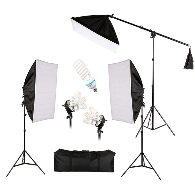 Factory Direct Supply Light Stand Light Bulbs 5500K Studio Photography Equipment Sh-softbox Kit 50*70cm CN;ZHE 45W 2m