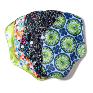 A02 Vải Băng Vệ Sinh Kinh Nguyệt Thời Gian Tái Sử Dụng Miếng Đệm Có Thể Giặt Băng Vệ Sinh Kích Thước M Sử Dụng Hàng Ngày Màu Sắc Hỗn Hợp 5 cái/bộ + 1 Túi - Product Image 5