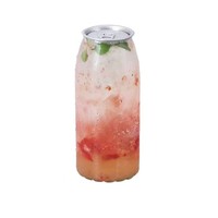 Op maat gemaakte bedrukte wegwerp plastic potjes voor cola, koffie, frisdrank, dranken; transparante PET-fles met afsluitbare deksel van aluminium.