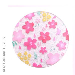 แผ่นรองแก้วอะคริลิคแบบกำหนดเอง DIY ลายอนิเมะ เกม การ์ตูน สไตล์อินส์ สำหรับสำนักงาน รูปทรงกลม ใช้เป็นพร็อพถ่ายรูป - Product Image 1