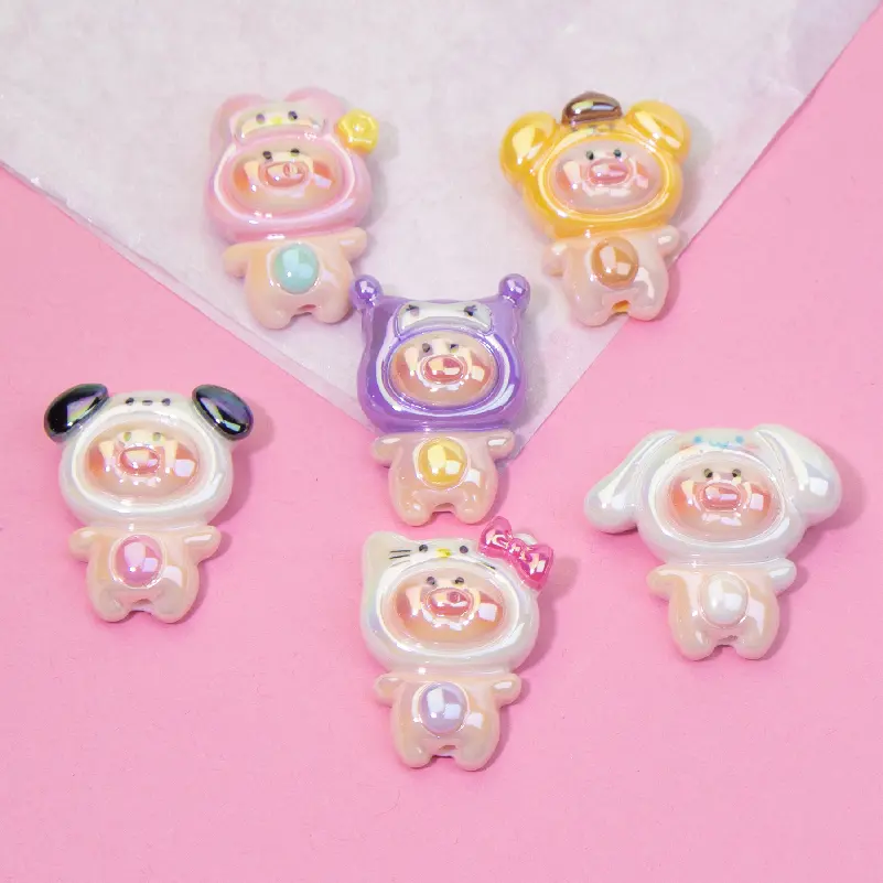 Phong Cách Mới Bé Dễ Thương Phim Hoạt Hình Sanrio Hạt Con Heo Đất Động Vật Điện Thoại Di Động Phụ Kiện Hạt Cho Đồ Trang Sức Làm Đính Cườm Dây Đeo Điện Thoại Tự Làm