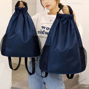 Customizable Logo Drawstring <b>Backpack</b> with Water Bottle Pocket Activity Travel Hiking Fitness Sports Football Bag for Women Men - Product Image 5