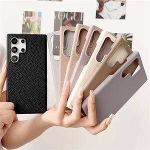 Coque de téléphone en cuir d'agneau d'affaires pour Samsung S25 S22 Plus S23FE S24 Ultra A55 A35 A25 A15 A54 A34 A24 A14 <span class=keywords><strong>A53</strong></span> A33 A13 <span class=keywords><strong>A22</strong></span> - Product Image 2