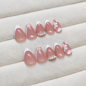 <span class=keywords><strong>Uñas</strong></span> Postizas de Gel Suave <span class=keywords><strong>Cortas</strong></span> en Forma de Almendra, 30 Piezas, Alta Calidad, Color <span class=keywords><strong>Rosa</strong></span> Especial, Estilo Francés - Product Image 5