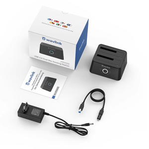 แท่นเชื่อมต่อฮาร์ดดิสก์ภายนอก <span class=keywords><strong>Wavlink</strong></span> Dual Bay SATA เป็น USB3.0 สำหรับฮาร์ดดิสก์/SSD ขนาด 2.5/3.5 นิ้ว พร้อมฟังก์ชันโคลนออฟไลน์/UASP - Product Image 6