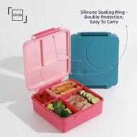 Boîte à lunch bento pour enfants, multi-compartiments, compatible micro-ondes, conteneur alimentaire portable, boîte de préparation des repas scolaires pour les élèves du primaire