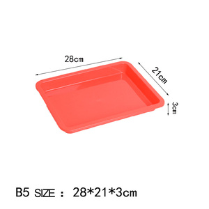 Khay nhựa cứng hình chữ nhật nhiều màu sắc, sẵn hàng, bán sỉ, dùng để đựng bánh mì, bánh ngọt, trà - Product Image 6