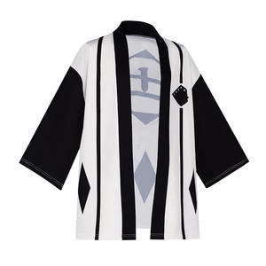 Costume Cosplay <span class=keywords><strong>BLEACH</strong></span> Gotei 13, Kimono Haori della 11a Divisione per Fan di <span class=keywords><strong>Anime</strong></span>, Outfit per Halloween e Convention - Product Image 3