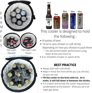 Lightweight Collapsible Golf Cart <b>Beer</b> <b>Cooler</b> Pops up <b>Cooler</b> Bag for Beach Camping Tailgating Vacation and Travel - Product Image 4