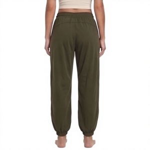 Wide Leg Regular Fit Polyester Cotton Women's Women's Knitted Loose Cotton Joggers Gym Wear Season Winter Fit Type Regular - Product Image 2