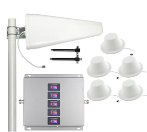 Kit Repetidor de <span class=keywords><strong>Señal</strong></span> 2G 3G 4G de 5 Bandas con 5 Antenas de Techo, Amplificador de <span class=keywords><strong>Señal</strong></span> <span class=keywords><strong>Celular</strong></span> para Interiores de Gran Área - Product Image 1
