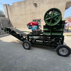 Hot Bán Rock Pe 220*350 Xách Tay Nhỏ Máy Nghiền Hàm Nhỏ Máy Nghiền Bánh Xe Nhỏ Máy Nghiền Quặng Di Động Máy Nghiền Với Băng Tải Vành Đai - Product Image 2