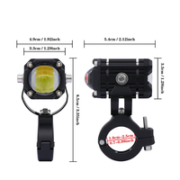 Phare LED Demon Eye à Effet Clignotant pour Véhicule Électrique, Double Faisceau Blanc et Jaune, Lumière de Moto – Vente Flash