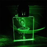 Porte-clés en acrylique 3D LED, lumière nocturne colorée RVB, pendentif de clé, lampe, décoration de mariage, décoration de Noël, cadeau DIY, porte-clés, personnalisation du logo