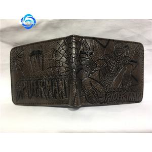 Monedero corto en relieve periférico de superhéroe para estudiantes, billetera de cuero con personalidad a la moda para hombres y mujeres, bolso para tarjetas en stock - Product Image 2