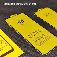 Protection d'écran en verre trempé imprimé soyeux 9D 9H, couverture intégrale anti-rayures pour iPhone 15 15 Pro Max