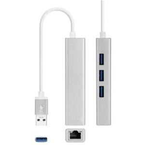 conversor <b>usb</b> 3.0 a <b>ethernet</b> gigabit + 3 puertos <b>usb</b> 3.0, 15 cm, ideal para conectar dispositivos adicionales y ampliar - Product Image 1