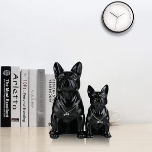 Statue de <span class=keywords><strong>bouledogue</strong></span> <span class=keywords><strong>anglais</strong></span> en résine Sculpture de <span class=keywords><strong>bouledogue</strong></span> français Décoration intérieure Figurine de collection moderne Statue de chien d'art - Product Image 3