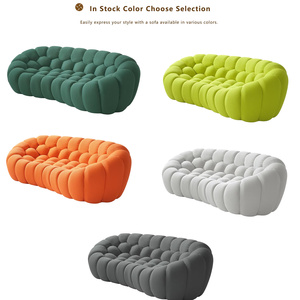 Sofá de espera para salón de belleza, moderno, creativo, con diseño de burbujas de nido de abeja 3D, de alta elasticidad y curvado, para venta al por mayor. - Product Image 4