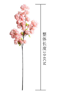 <span class=keywords><strong>Pas</strong></span> <span class=keywords><strong>Cher</strong></span> Vente en Gros Japonais Blanc Rose Soie Fleur De Cerisier Tiges Faux Sakura Fleur Branche Fleur De Cerisier Artificielle - Product Image 2
