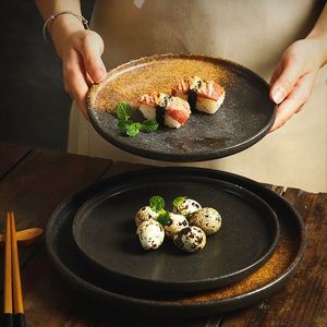 Hot Sale Eco-Friendly 8" 10" Japanese Style Porcelain Dinner <b>Plates</b> for Home Restaurant Salad Steak - Product Image 2