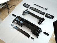 Kit carrosserie noir pour pare-chocs avant et arrière, calandre noire pour Land Rover Defender 90 110 2022 2023, kits de modification de carrosserie